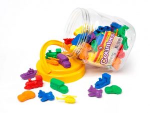 Learning Can Be Fun -  Transport Counters Jar of 72