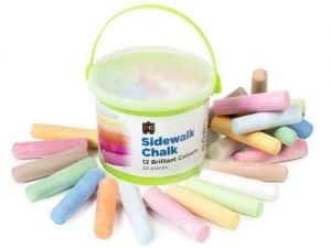 Ed-Vantage Sidewalk Chalk - Tub of 24 Jumbo Sticks