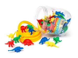 Educational Colours - Dinosaur Counters - Jar of 64