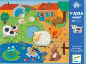 Djeco - Tactile Farm 20pc Giant Puzzle