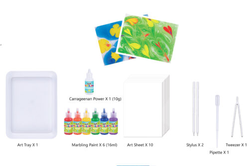 6 colour marbling paint