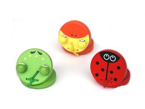 Wooden Castanets Frog, Ladybird, Duck