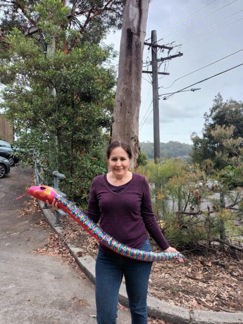 Sequin Rainbow Snake 137cm - Image 2