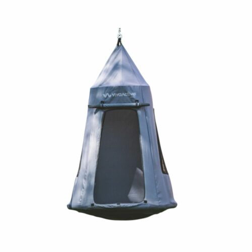 Hanging Round Tent Swing - Grey and Green