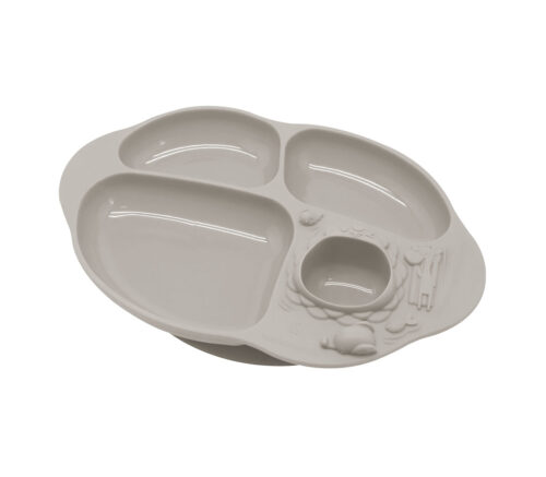 Grey Divided Dish Plate