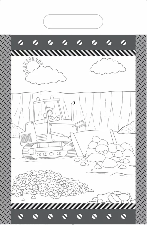 A4 Deluxe Colouring Pad - Construction - Image 3