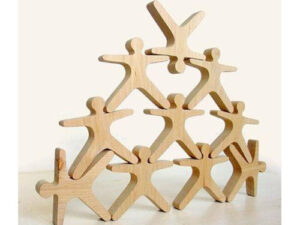 10 colorful Balancing Stacking Toy People pieces, designed to promote deductive reasoning, fine motor skills, and visual-spatial awareness. Perfect for all ages
